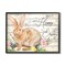 Stupell Industries Spring Floral Happy Easter Bunny Black Framed Giclee Art
